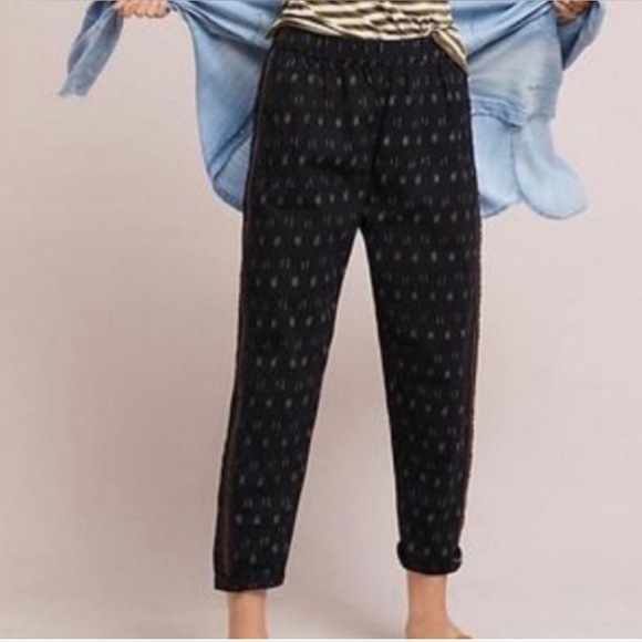 ANTHROPOLOGIE Ikat High Rise Beaded Beach Pants size S - Picture 9 of 9